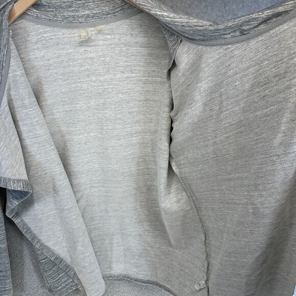 Danskin French Terry Bliss Wrap Sweater Women Size XL Heather Gray Cardigan Snap - Picture 5 of 15